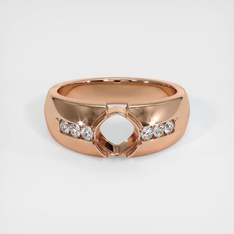 18K Rose Gold Men's Ring Setting