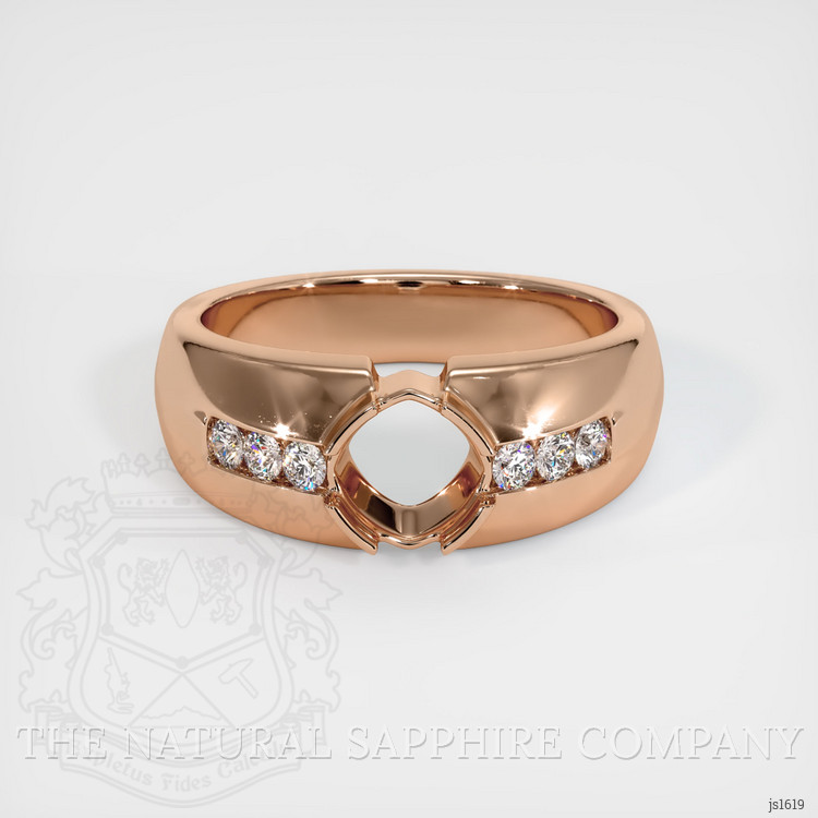 18K Rose Gold Men's Ring Setting
