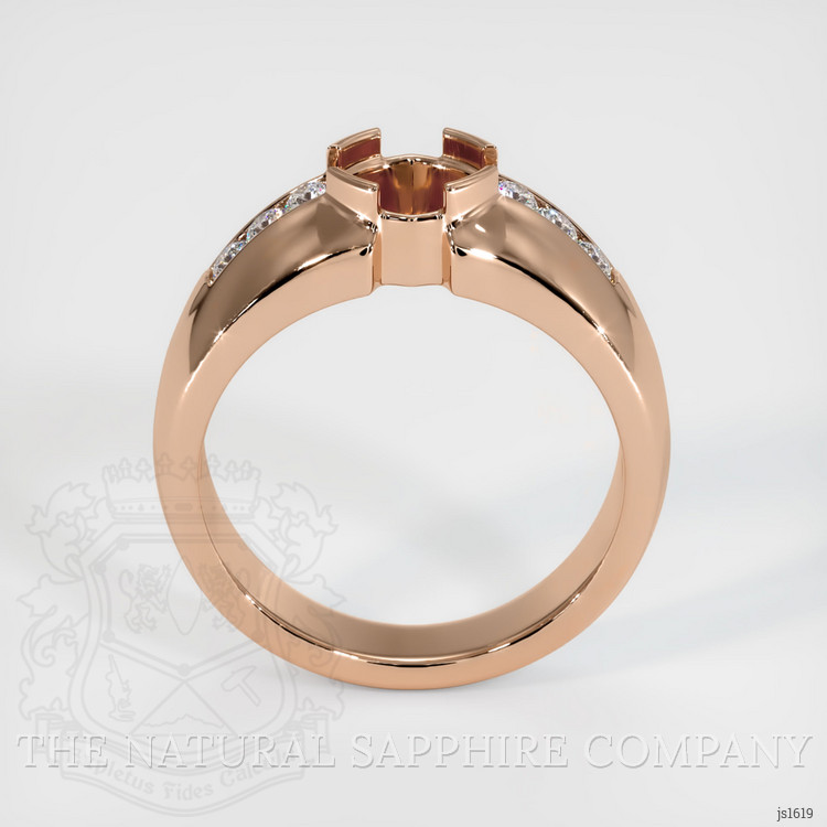 18K Rose Gold Men's Ring Setting