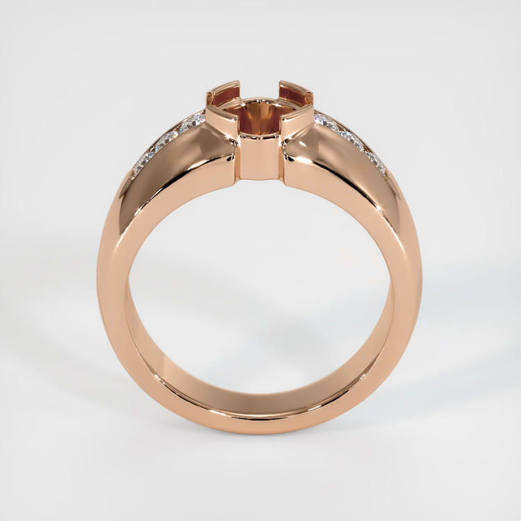 18K Rose Gold Men's Ring Setting