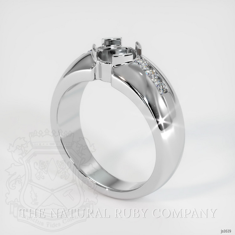 18K White Gold Men's Ring Setting