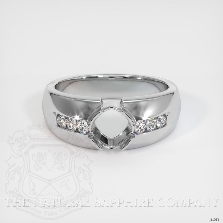 18K White Gold Men's Ring Setting