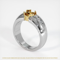 14K Yellow & White Men's Ring Setting Video