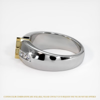 14K Yellow & White Men's Ring Setting Image