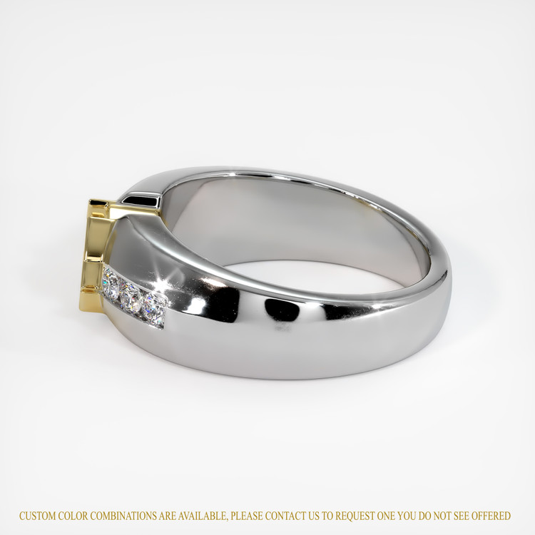 14K Yellow & White Men's Ring Setting
