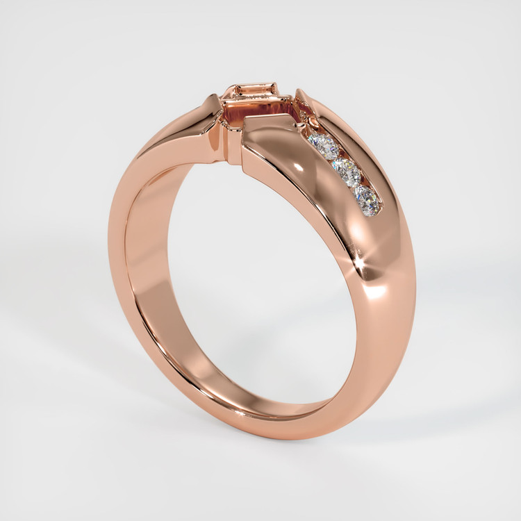 14K Rose Gold Men's Ring Setting