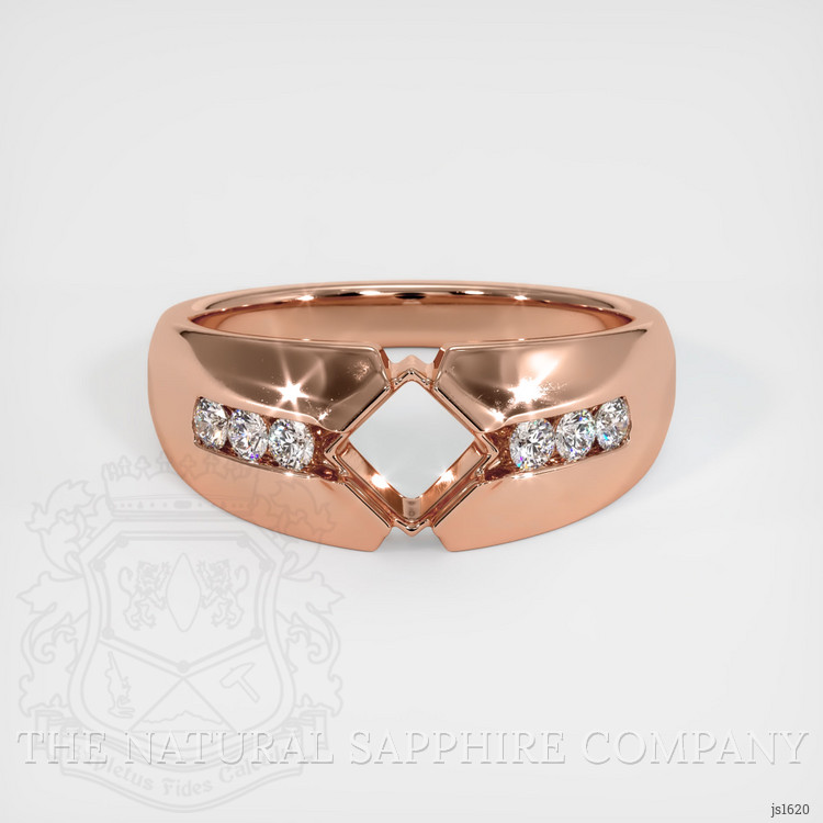14K Rose Gold Men's Ring Setting