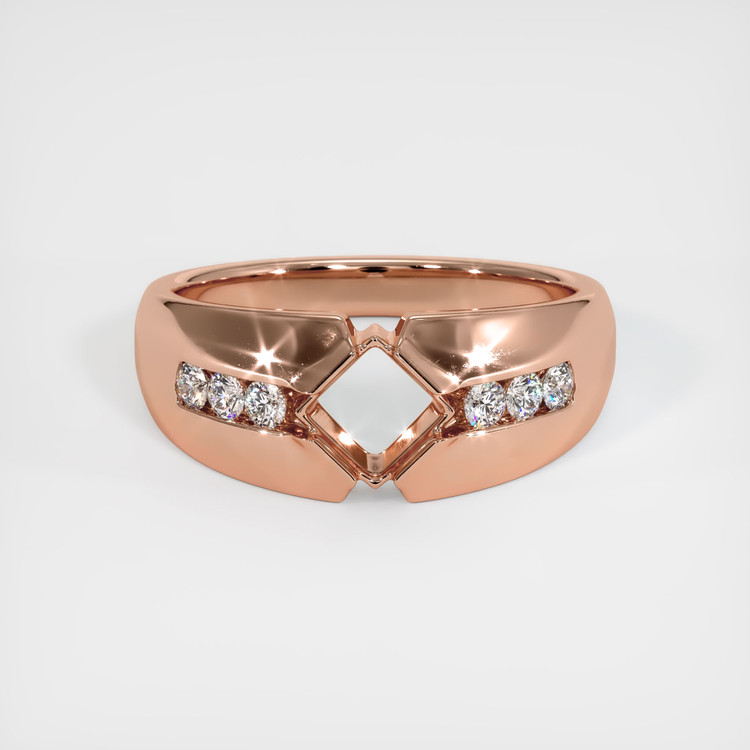 14K Rose Gold Men's Ring Setting