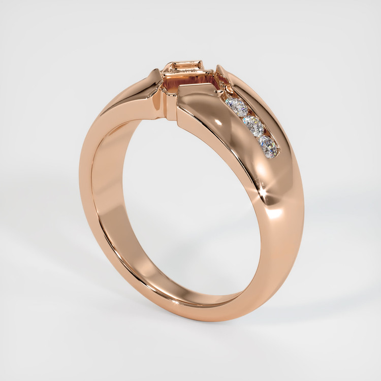 18K Rose Gold Men's Ring Setting