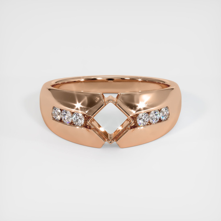 18K Rose Gold Men's Ring Setting
