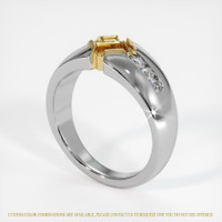 14K Yellow & White Men's Ring Setting Video