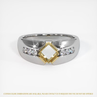 14K Yellow & White Men's Ring Setting Image