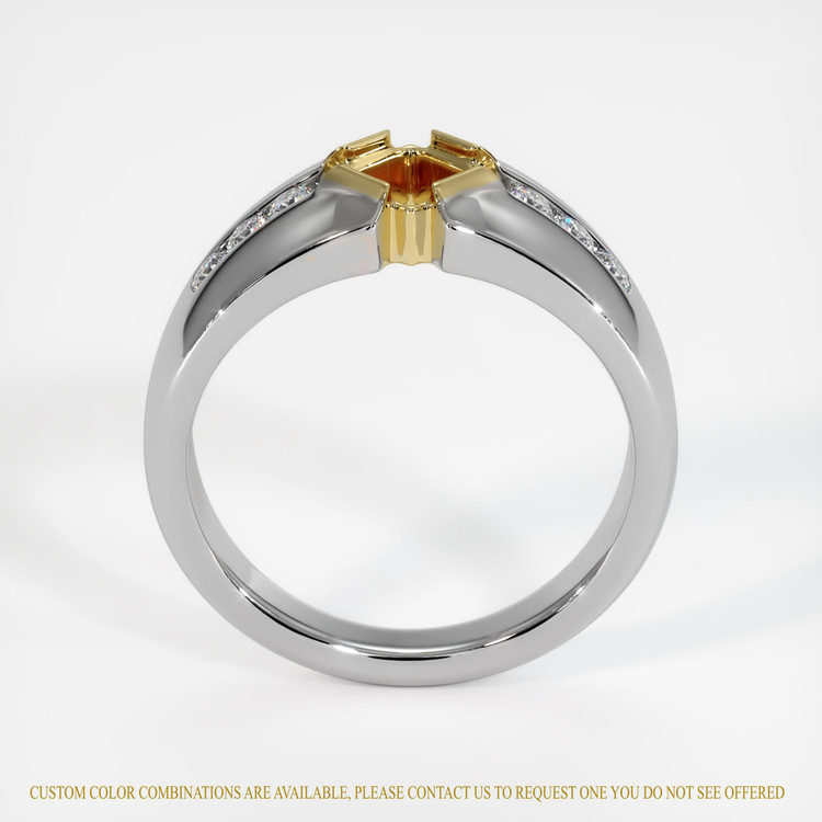 14K Yellow & White Men's Ring Setting