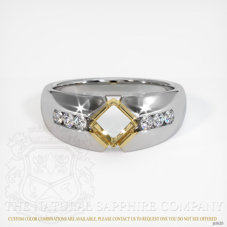 18K Yellow & White Men's Ring Setting