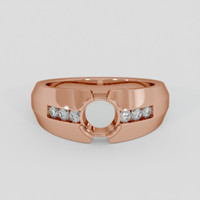 14K Rose Gold Men's Ring Setting Image