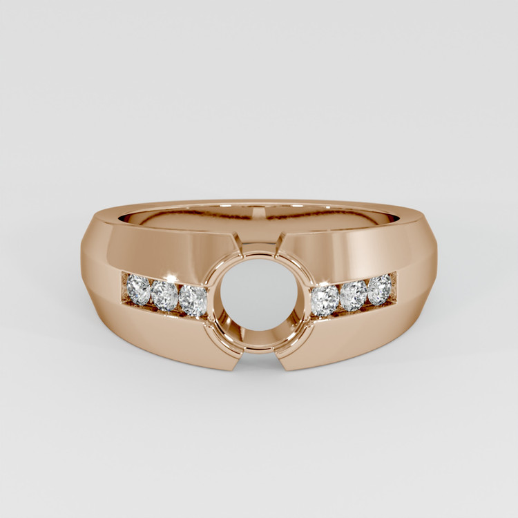 14K Rose Gold Men's Ring Setting
