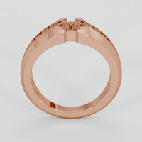 14K Rose Gold Men's Ring Setting Image