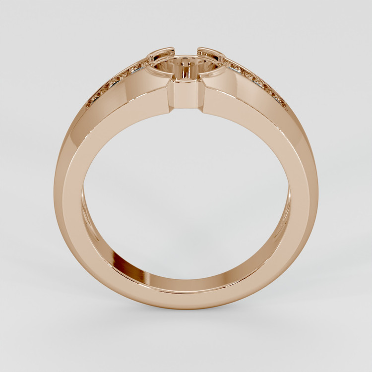 14K Rose Gold Men's Ring Setting