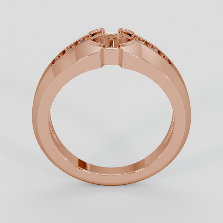 14K Rose Gold Men's Ring Setting