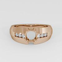 18K Rose Gold Men's Ring Setting Image