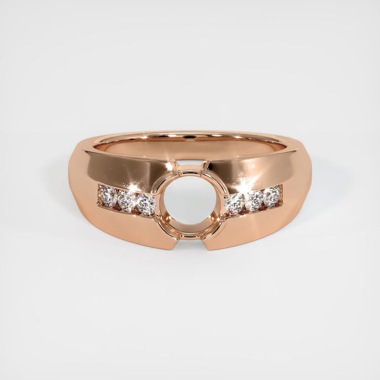 18K Rose Gold Men's Ring Setting