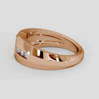 18K Rose Gold Men's Ring Setting Image