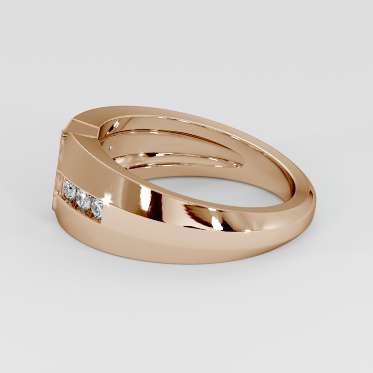 18K Rose Gold Men's Ring Setting