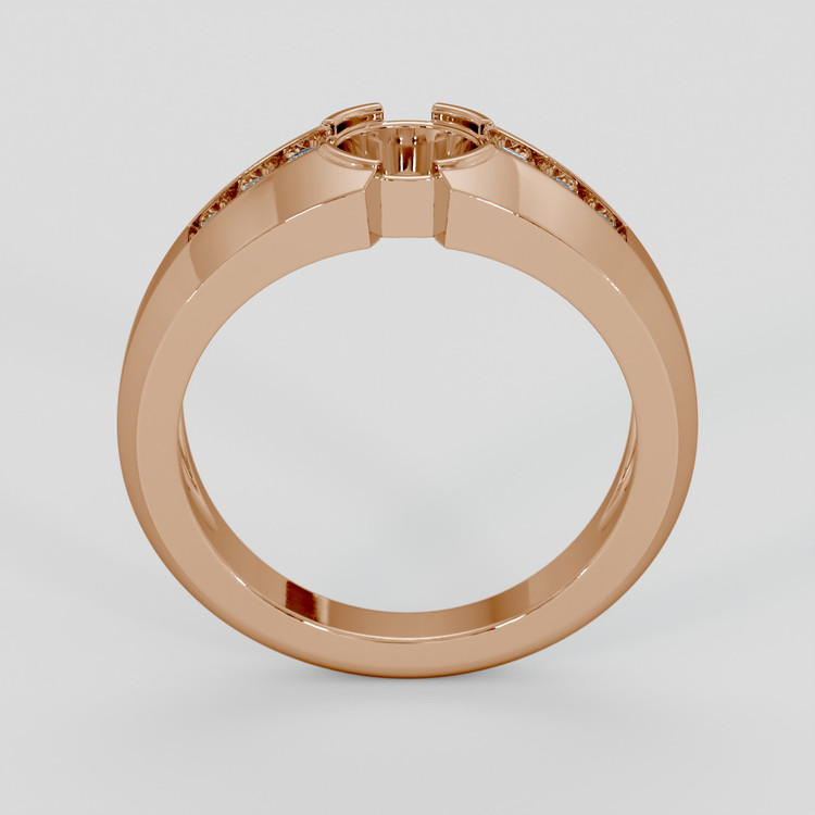 18K Rose Gold Men's Ring Setting