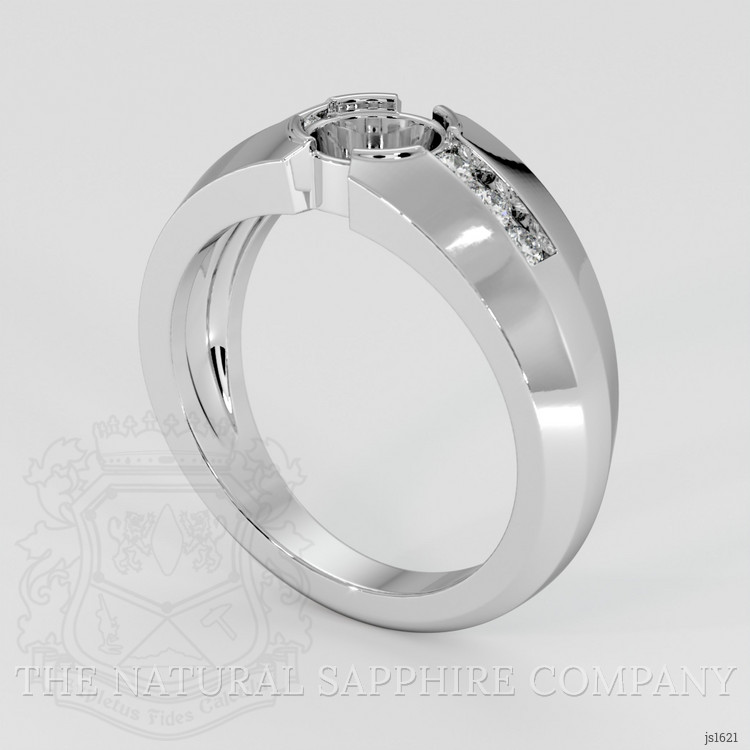 14K White Gold Men's Ring Setting
