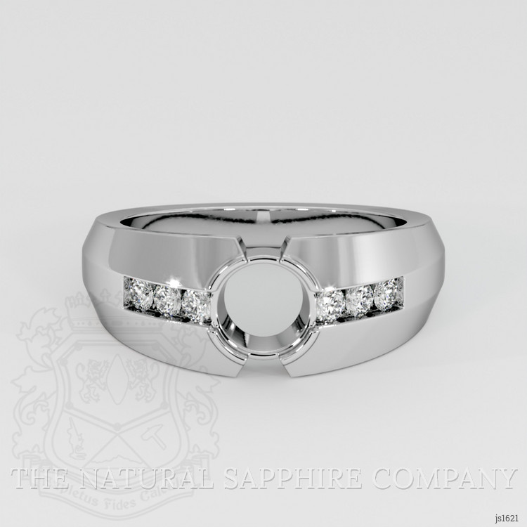 14K White Gold Men's Ring Setting
