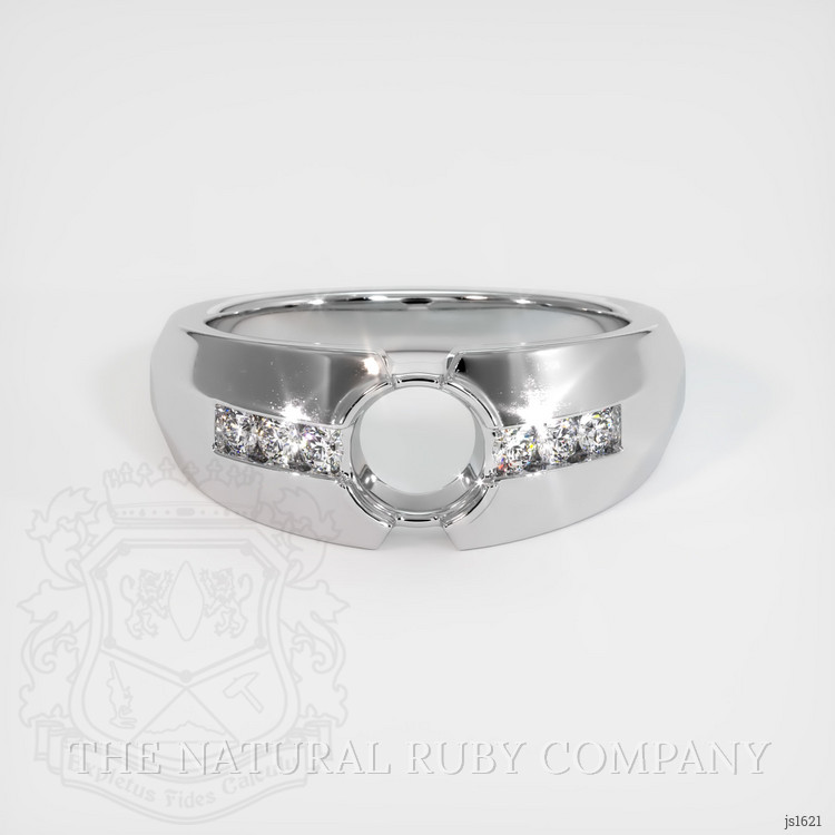 14K White Gold Men's Ring Setting