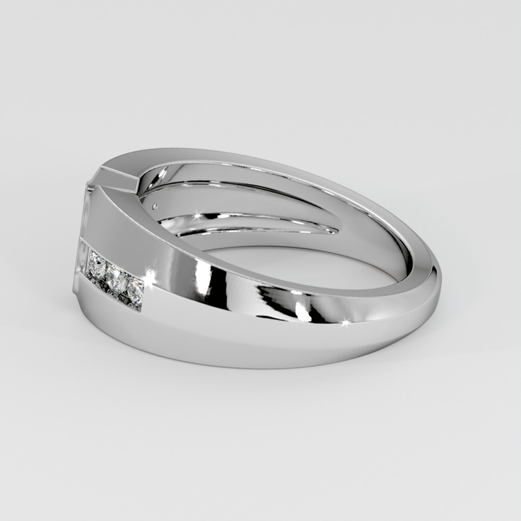 14K White Gold Men's Ring Setting