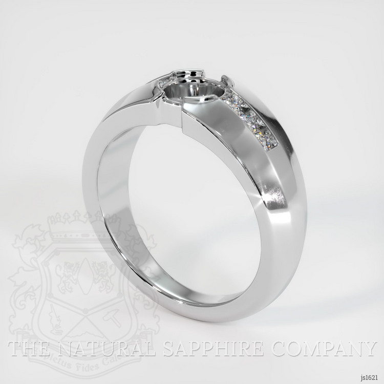 18K White Gold Men's Ring Setting
