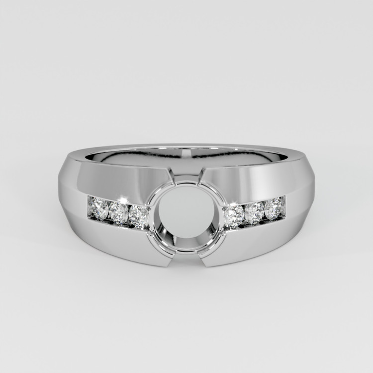 18K White Gold Men's Ring Setting