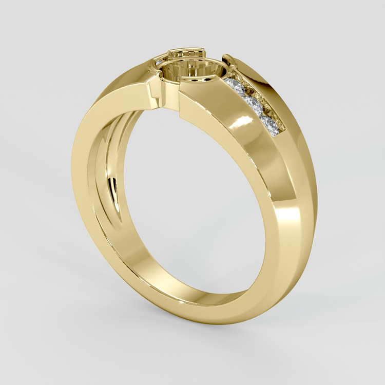 18K Yellow Gold Men's Ring Setting