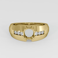 18K Yellow Gold Men's Ring Setting Image