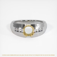 18K Yellow & White Men's Ring Setting Image