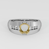 18K Yellow & White Men's Ring Setting Image