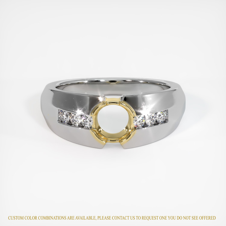 18K Yellow & White Men's Ring Setting