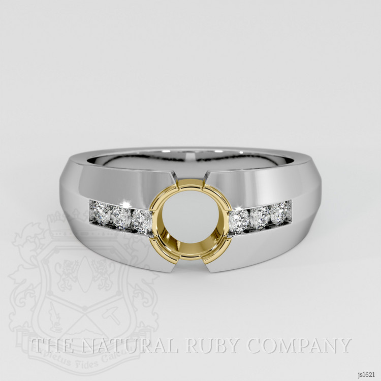 18K Yellow & White Men's Ring Setting