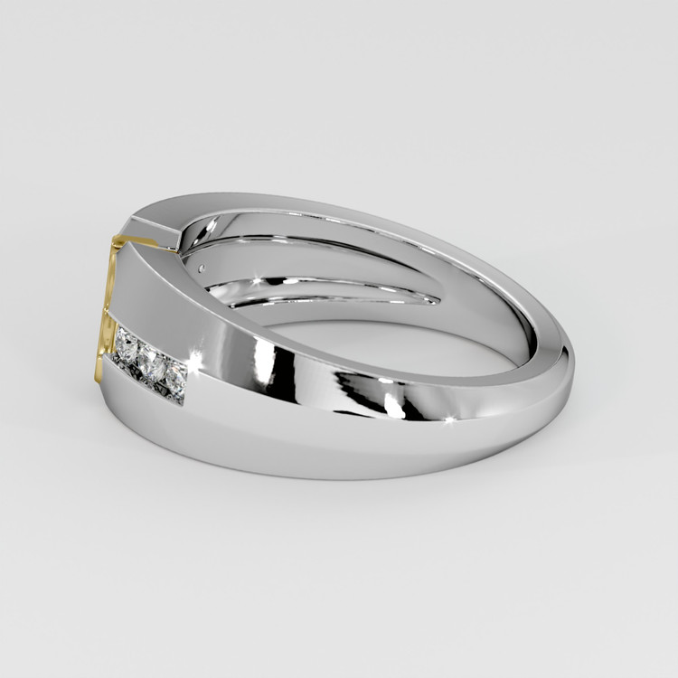 18K Yellow & White Men's Ring Setting