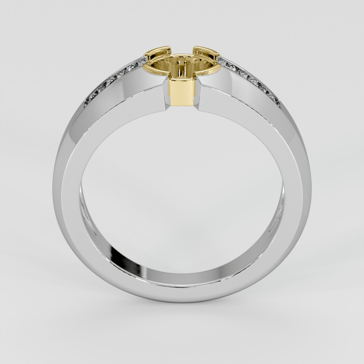 18K Yellow & White Men's Ring Setting