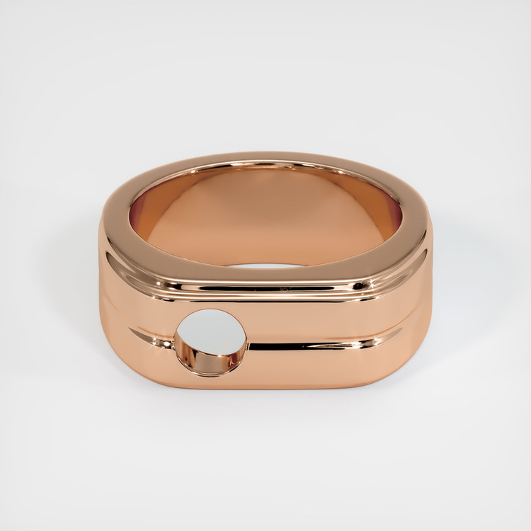 18K Rose Gold Men's Ring Setting
