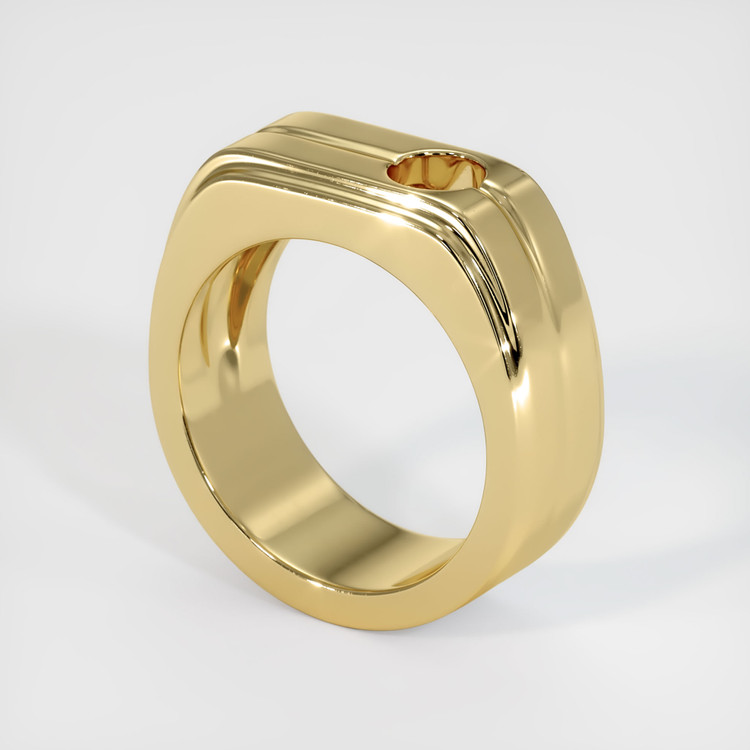 Men's Brown Zircon Ring 0.91 Ct., 14K Yellow Gold