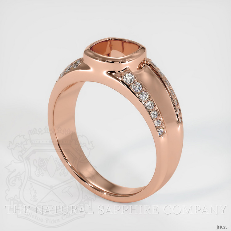 14K Rose Gold Men's Ring Setting