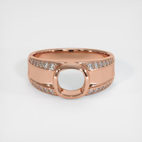 14K Rose Gold Men's Ring Setting Image