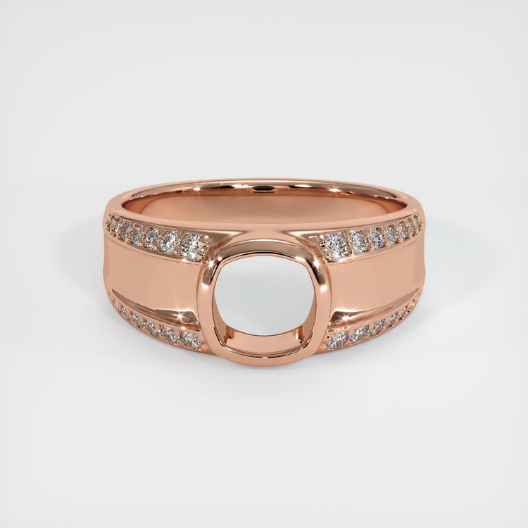 14K Rose Gold Men's Ring Setting