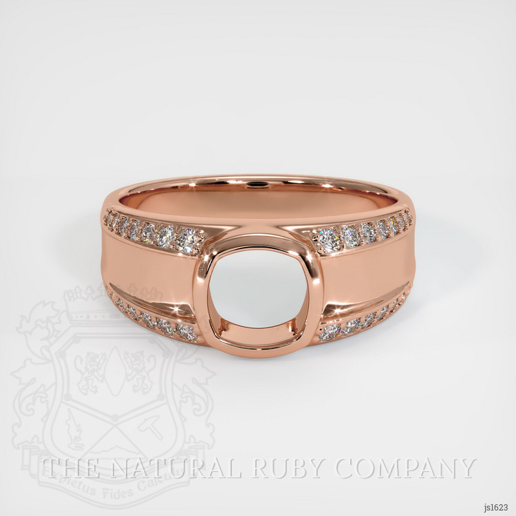 14K Rose Gold Men's Ring Setting