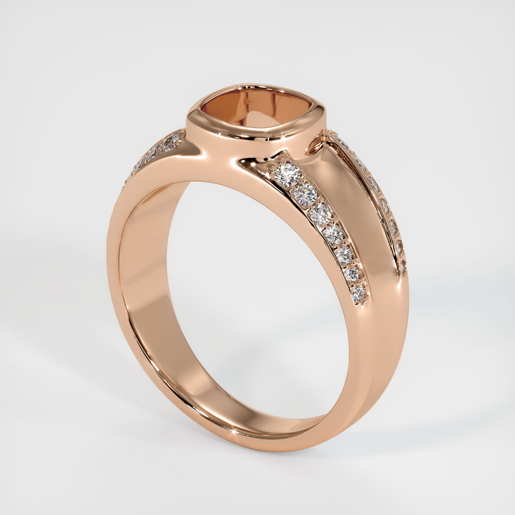 18K Rose Gold Men's Ring Setting