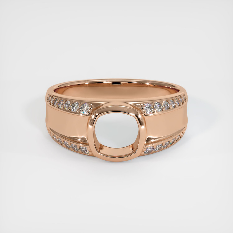 18K Rose Gold Men's Ring Setting